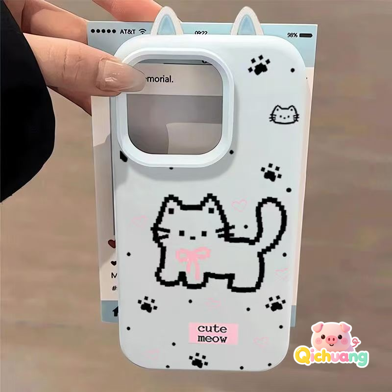 Huawei Nova 12 - Schattige kattenoren telefoonhoesje voor Huawei Pura