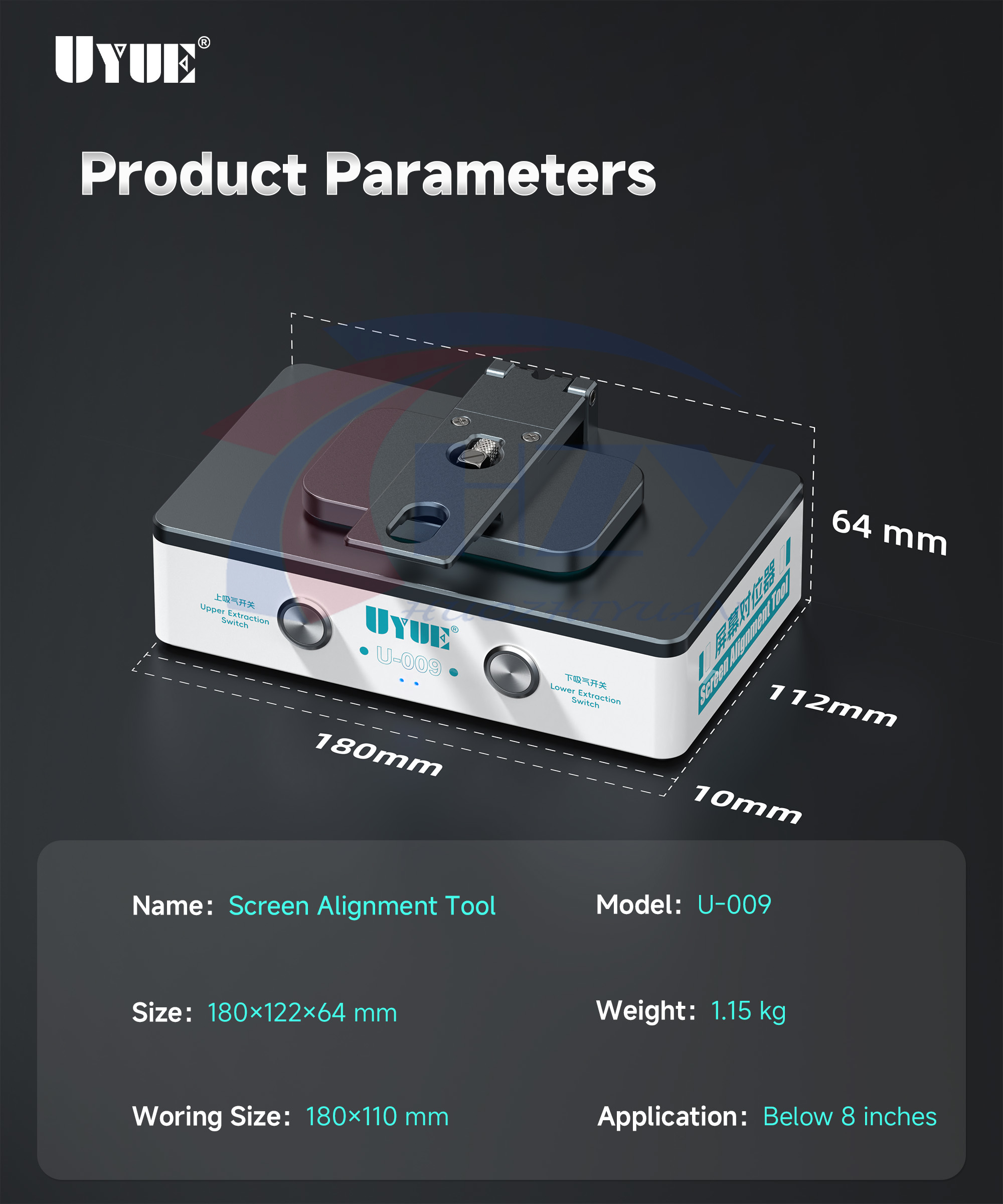 UYUE U009 Schermuitlijningsger - Screen Alignment Tool recensie en prijs
