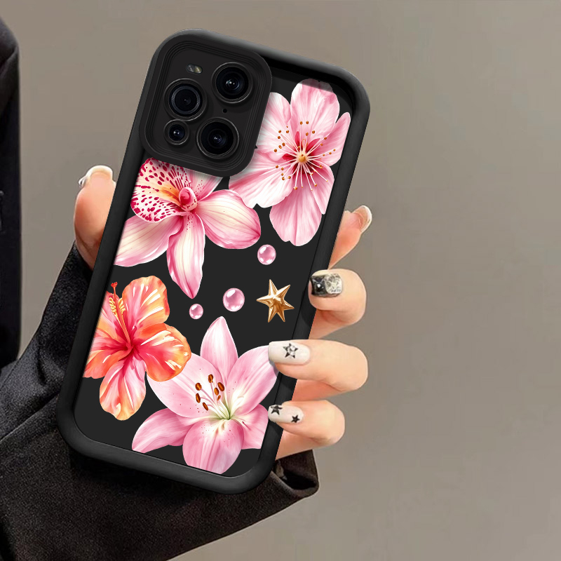 Roze lilybloemenpatroon telefo - Oppo Find X8 recensie en prijs