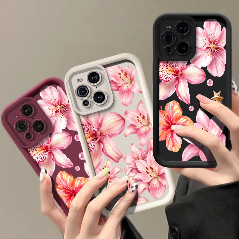 Roze lilybloemenpatroon telefo - Oppo Find X8 recensie en prijs
